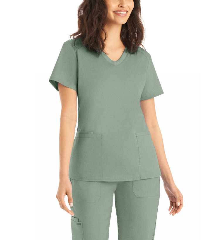 Landau Proflex Women's 3-Pocket V-Neck Scrub Top