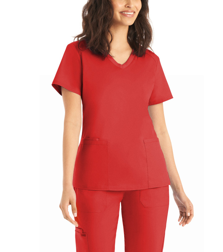 Landau Proflex Women's 3-Pocket V-Neck Scrub Top